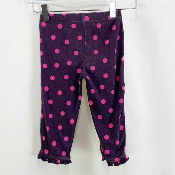 CARTER'S Purple Pink Cotton Polka Dot Toddler Leggings - Picture 5 of 8